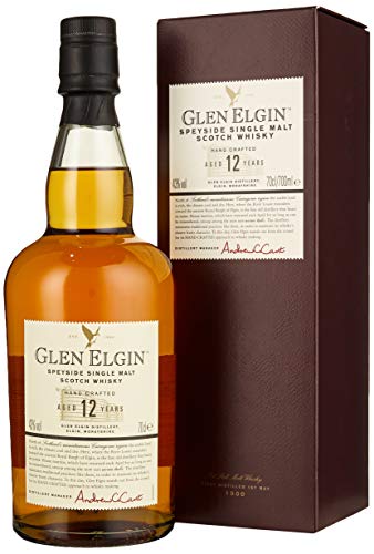 Glen Elgin 12 Jahre | Speyside Single Malt Scotch Whisky | Ausgezeichneter, aromatischer Klassiker | in traditioneller Geschenkbox | 43% vol | 700ml Einzelflasche | von Glen Elgin