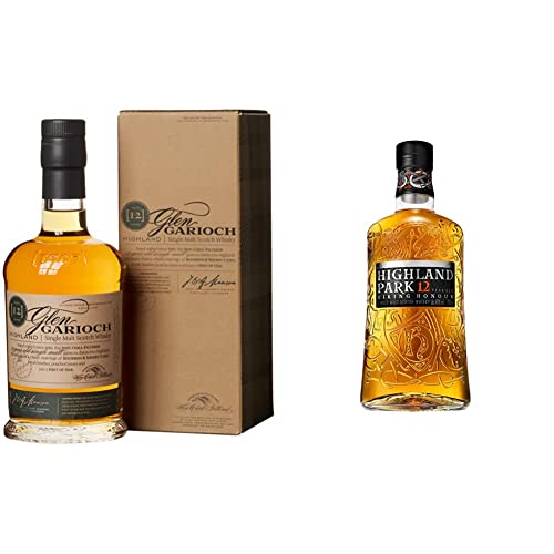 Glen Garioch 12 Jahre | Single Malt Scotch Whisky | 48% Vol | 700ml Einzelflasche + Highland Park 12 Jahre | Single Malt Scotch Whisky | 40% Vol | 700ml Einzelflasche | Bundle von Glen Garioch