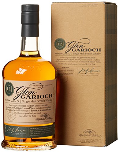 Glen Garioch 12 Jahre Highland Single Malt Scotch Whisky, mit Geschenkverpackung, mit Finish in Bourbon- und Sherryfässern, 48% Vol, 1 x 1 litre von Glen Garioch