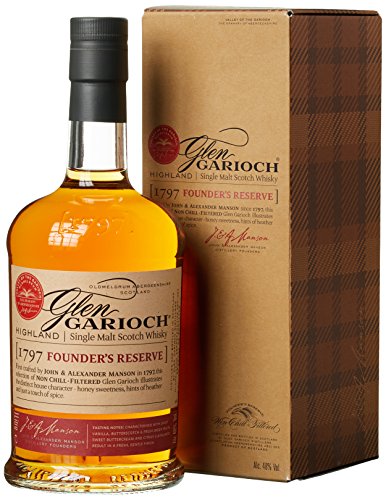 Glen Garioch Founder's Reserve Highland Single Malt Scotch Whisky, mit Geschenkverpackung, frischer, zarter Nachklang, 48% Vol, 1 x 0,7l von Glen Garioch