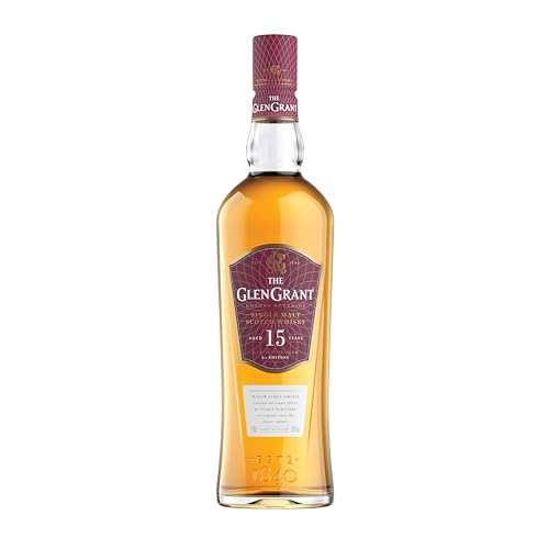 Glen Grant 15 Jahre Single Malt Scotch Whisky - Reifer, hochwertiger Whisky aus Schottland, in ehemaligen Bourbon-Fässern gereift - in Geschenk-Karton - 1 x 0,7 l von Glen Grant