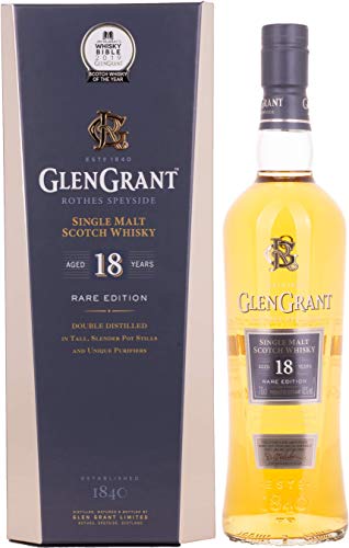 Glen Grant 18 Years Old RARE EDITION Single Malt Scotch Whisky - Milde Whisky-Rarität aus Schottland - in einer hochwertigen Box - 1 x 0,7 l von Glen Grant