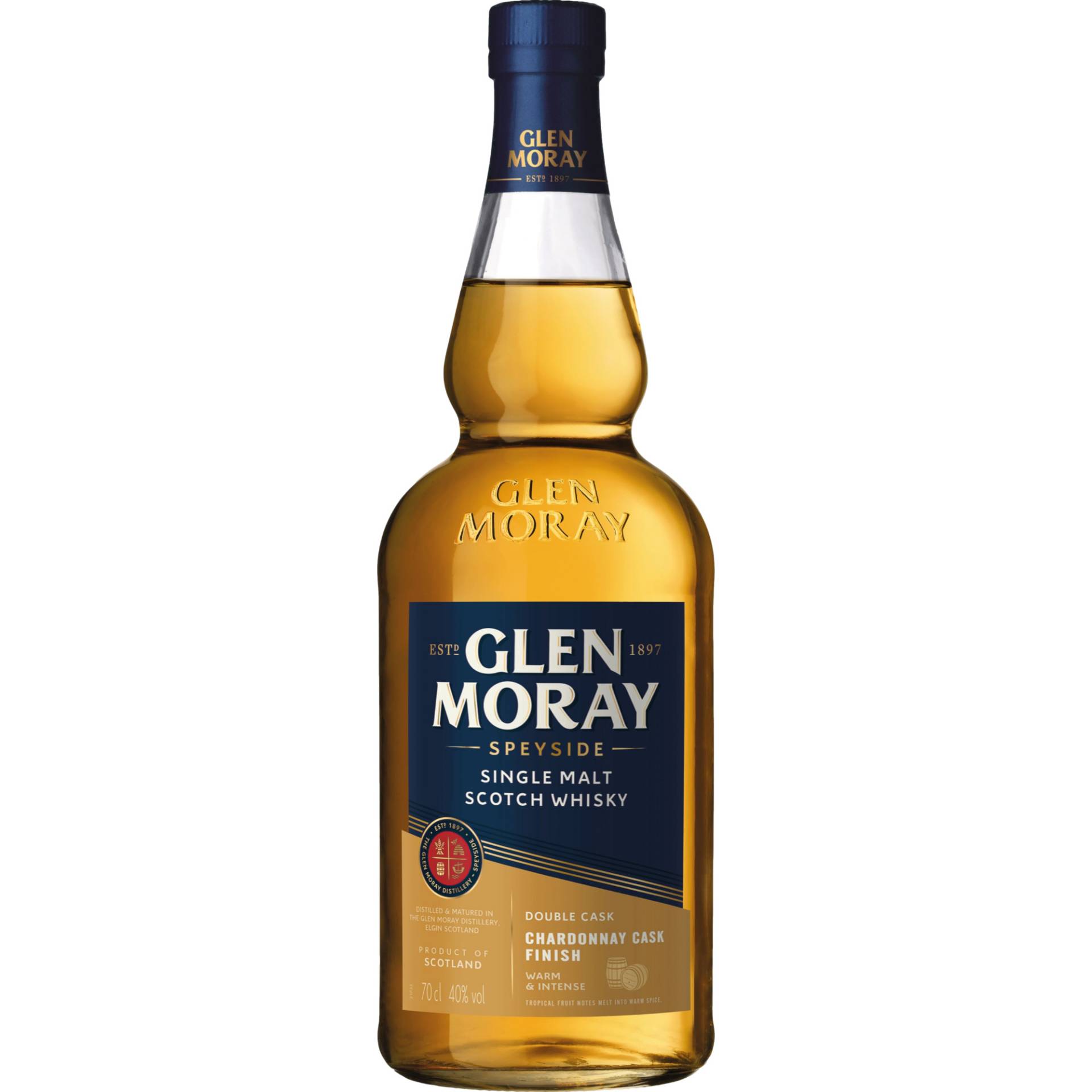 Glen Moray Chardonnay Cask Finish Speyside, Single Malt Scotch, 40% Vol, 0,7 L, Spirituosen von Glen Moray Customer Service Société des Vins et Spiritueux LM 94220 Charenton France