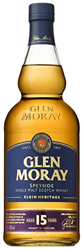 Glen Moray 15 Jahre | Schottischer Single Malt Whisky aus der Speyside | mit Geschenkverpackung | 1 x 0,7 l von Glen Moray