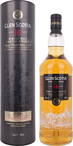 Glen Scotia 16 Years Old Single Malt Scotch Whsky mit Geschenkverpackung (1 x 1 l) von Glen Scotia