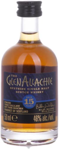 GlenAllachie 15 Jahre - Miniatur Single Malt Whisky (1 x 0.05l), 0, 05l von Glenallachie