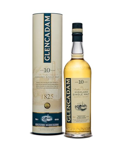 Glencadam | Highland Single Malt | 700 ml | 46% Vol. | 10 Jahre gereift | Ausgewogener & reiner Geschmack | Charakteristisch Rauchig | Mehrfach ausgezeichnet von Glencadam