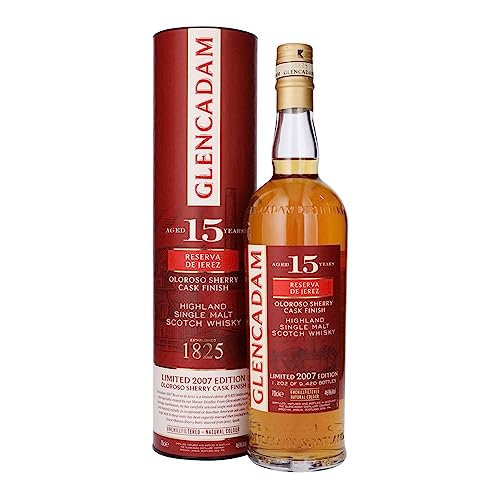 Glencadam RESERVA DE JEREZ 15 Years Old Single Malt OLOROSO SHERRY CASK FINISH 46% Vol. 0,7l in Geschenkbox von Glencadam