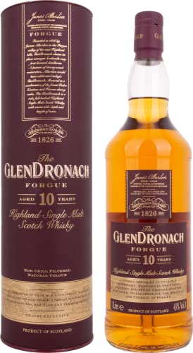 The GlenDronach 10 Years Old FORGUE Highland Single Malt 43% Vol. 1l in Geschenkbox von Glendronach