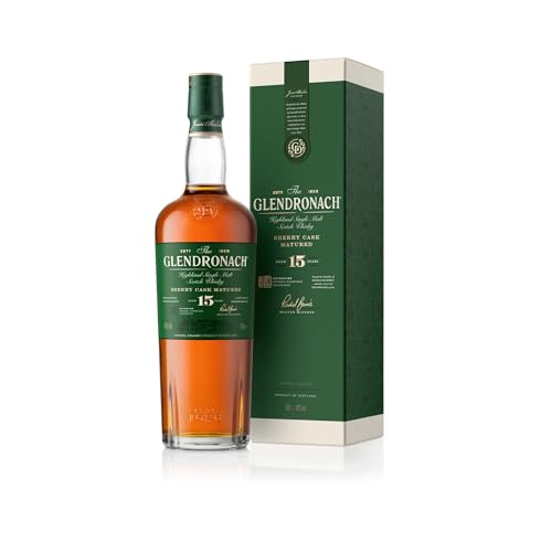 The Glendronach 15 Jahre - Premium Single Malt Whisky - Geschenkempfehlung - Ein berauschender Ausbruch von Maraschino-Kirsche - 0.7L/43 Prozent Vol. von Glendronach