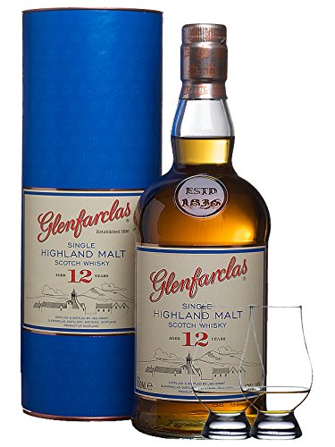 Glenfarclas 12 Jahre Single Malt Whisky 1,0 Liter + 2 Glencairn Gläser von Glenfarclas 12 Jahre Single Malt Whisky 1,0 Liter + 2 Glencairn Gläser
