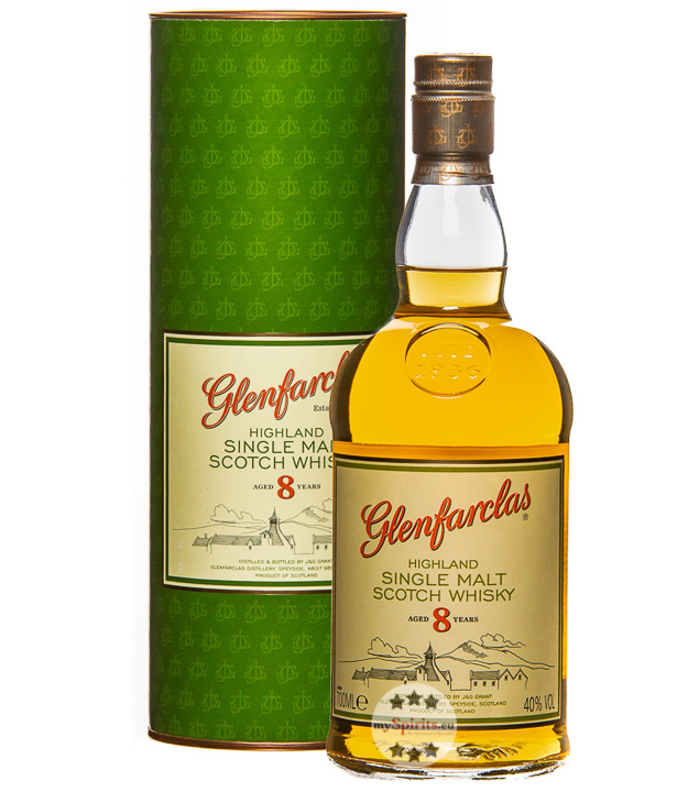Glenfarclas 8 Jahre Highland Single Malt Scotch Whisky (40 % Vol., 0,7 Liter) von Glenfarclas