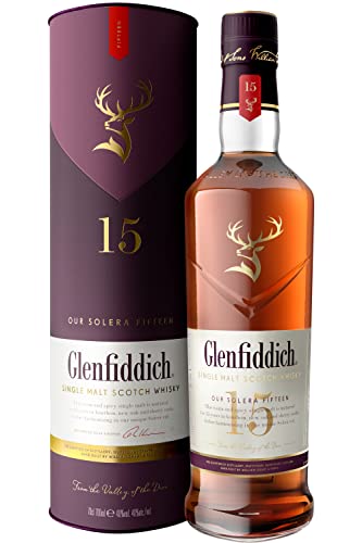 Glenfiddich 15 Jahre Single Malt Scotch Whisky Solera mit Geschenkverpackung, 70cl – ein sensationelles Whisky-Geschenk von Glenfiddich