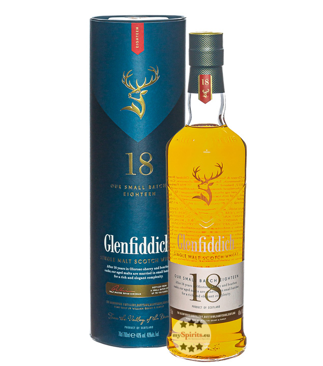 Glenfiddich 18 Jahre Single Malt Scotch Whisky (40 % vol., 0,7 Liter) von Glenfiddich