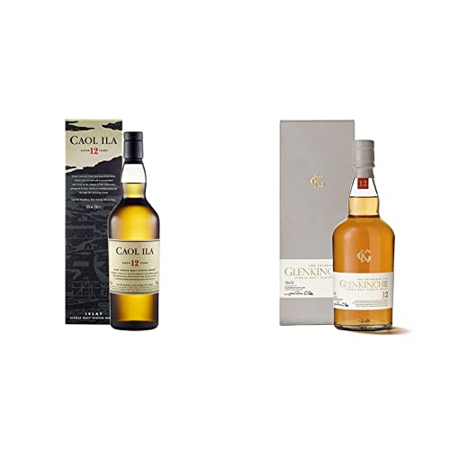 Glenkinchie 12 Jahre | 43% vol | 700ml & Caol Ila 12 Jahre | Islay Single Malt Scotch Whisky | mit Geschenkverpackung | Ausgezeichneter, aromatischer Single Malt | 43% vol | 700ml von Glenkinchie