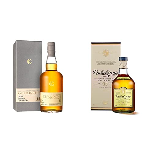Glenkinchie 12 Jahre | Single Malt Scotch Whisky, 43% vol, 700ml Einzelflasche & Dalwhinnie 15 Jahre, mit Geschenkverpackung, handgefertigt in den schottischen Highlands, 43% vol, 700ml Einzelflasche von Glenkinchie