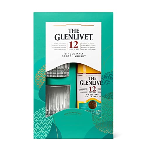 Glenlivet 12 Jahre mit Geschenkverpackung und 2 Gläsern Whisky (1 x 0.7 l) von Glenlivet