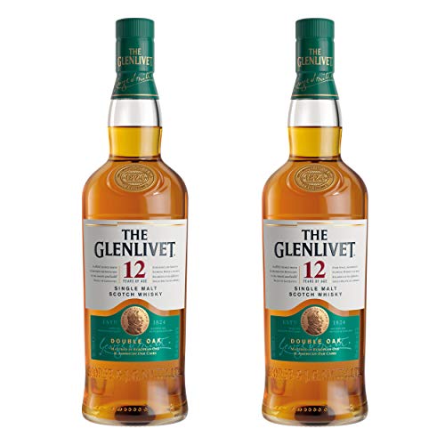 The Glenlivet 12 Jahre Single Malt Scotch Whisky 2er Set, Whiskey, Alkohol, Flasche, 40%, 2x700 ml von Glenlivet
