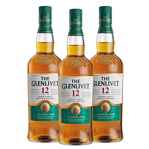 The Glenlivet 12 Jahre Single Malt Scotch Whisky 3er Set, Whiskey, Alkohol, Flasche, 40%, 3x700 ml von Glenlivet