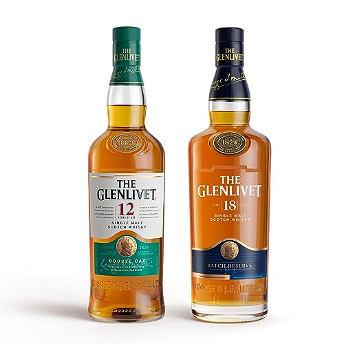 The Glenlivet 18 Jahre Single Malt Scotch Whisky – 1 x 0,7 l | 700 ml (1er Pack) & The Glenlivet 12 Jahre Single Malt Scotch Whisky – Scotch Single Malt Whisky aus der Speyside Region – 1 x 0 von Glenlivet