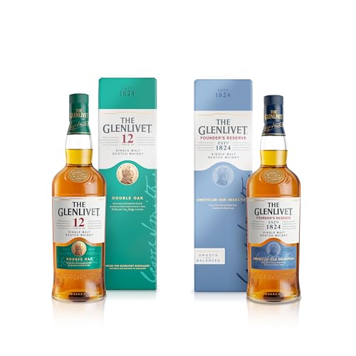 The Glenlivet Founder's Reserve Single Malt Scotch Whisky –1 x 0,7 l & The Glenlivet 12 Jahre Single Malt Scotch Whisky – Scotch Single Malt Whisky aus der Speyside Region – 1 x 0,7 l von Glenlivet