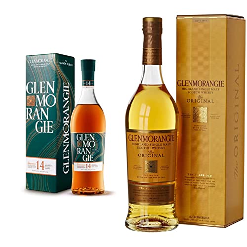 Glenmorangie The QUINTA RUBAN 14 Years Old Highland Single Malt Scotch Whisky (1 x 0.7 l) & The Original Highland Single Malt Scotch Whiskey, 700ml von Glenmorangie
