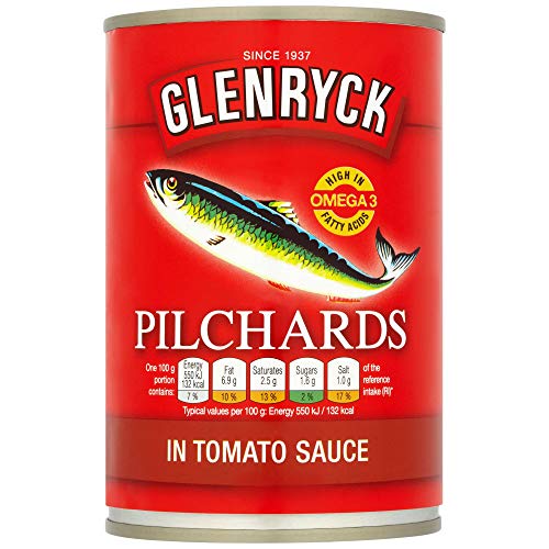 Glenryck Pilchards in Tomato Sauce - Pack Size = 12x400g Glenryck Pilchards in Tomato Sauce - Pack Size = 12x400g von Glenryck