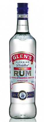 Glen's White Rum 100 cl Alkohol 37,5% - Idealer Rum für Cocktails im praktischen 1-Liter-Format - White Rum von Glens