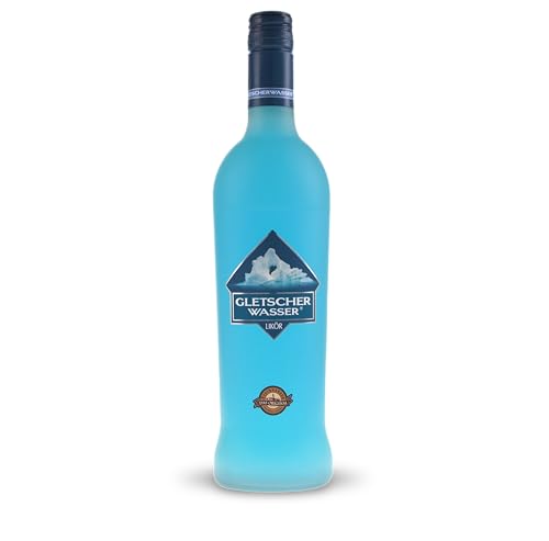GLETSCHERWASSER PARTY-LIKÖR mit dem herrlich frischen ICE Geschmack von Gletscher Bonbons - ein Likör zum genießen 16% vol. (1 x 700ml) von Gletscherwasser