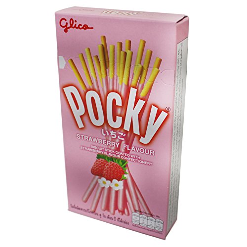 10x45g Glico Pocky Erdbeer Geschmack von Glico