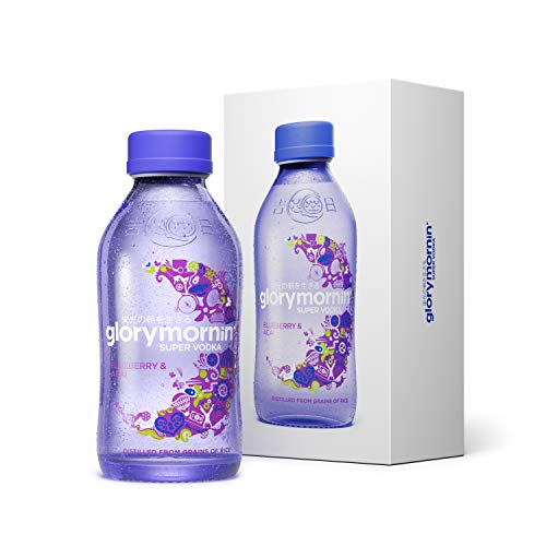 GLORY MORNIN' SUPER VODKA - Blueberry & Acai - milder Super Premium Wodka aus Reis mit Superfruits in edler Geschenk Box - 0,35l - 40% Vol. von Glory Mornin'