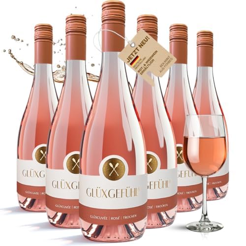 GlüxGefühl Rosé Trocken Cuvée - Deutscher Cuvée Rosewein Trocken aus Bad-Sobernheim - Authentischer Roséwein Trocken - 6er-Pack Wein Geschenkset - Geburtstagsgeschenk für Männer & Frauen (6 x 0,75l) GlüxGefühl Rosé Trocken Cuvée - Deutscher Cuvée Rosewein Trocken aus Bad-Sobernheim - Authentischer Roséwein Trocken - 6er-Pack Wein Geschenkset - Geburtstagsgeschenk für Männer & Frauen (6 x 0,75l) von GlüxGefühl