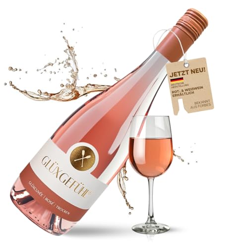 GlüxGefühl Rose Wein Trocken - Deutscher Roséwein Trocken aus Bad-Sobernheim - Cuvée Red Wine - Hochwertiger & Authentischer Rosewein Trocken - Rosé Wein Geburtstagsgeschenk für Frauen & Männer GlüxGefühl Rose Wein Trocken - Deutscher Roséwein Trocken aus Bad-Sobernheim - Cuvée Red Wine - Hochwertiger & Authentischer Rosewein Trocken - Rosé Wein Geburtstagsgeschenk für Frauen & Männer von GlüxGefühl
