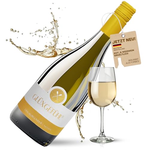 GlüxGefühl Weißwein Trocken - Deutscher Grauburgunder Trocken Bad-Sobernheim - Pinot Grigio White Wine - Hochwertiger & Authentischer Weisswein Trocken - Geschenke für Weinliebhaber - Wein Geschenk GlüxGefühl Weißwein Trocken - Deutscher Grauburgunder Trocken Bad-Sobernheim - Pinot Grigio White Wine - Hochwertiger & Authentischer Weisswein Trocken - Geschenke für Weinliebhaber - Wein Geschenk von GlüxGefühl