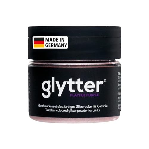 Glytter Glitzerpulver für Getränke (Lila) - essbarer Glitzer für Drinks & Flüssigkeiten, z.B. für Likör, Sekt, Cocktails - trinkbares & geschmacksneutrales Glitzerpulver - Glitzerpuder, Glitzer-Staub von Glytter