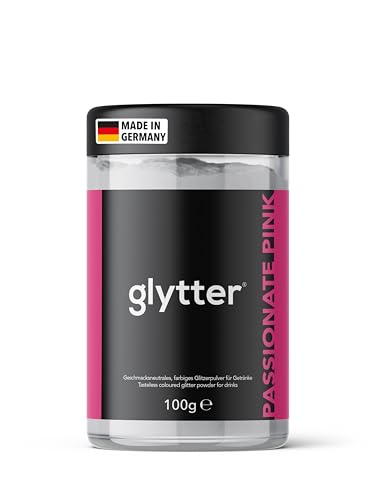 Glytter Glitzerpulver für Getränke (PINK) - essbarer Glitzer für Drinks & Flüssigkeiten, z.B. für Sekt, Cocktails - trinkbares & geschmacksneutrales Glitzerpulver, Glitzer-Staub MADE IN GERMANY von Glytter