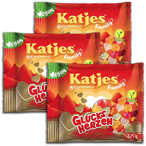 Katjes Glücksherzen Family XXL Packungen 3x 250g (750g) von GmbH Katjes
