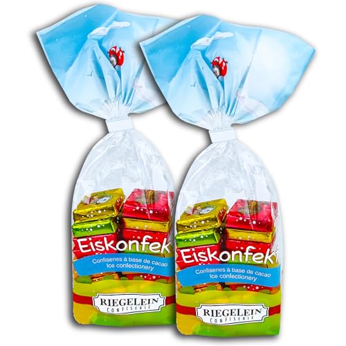 2 er Pack Riegelein Oster-Eiskonfekt Schokoriegel 250g Mini-Tafeln (je ca. 22 Stück) aus Eiskonfekt mit Ostermotiven von Gmbh
