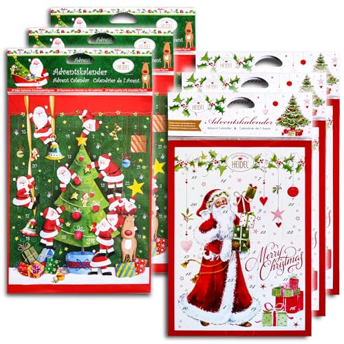 6 er Pack wunderschöne Nostalgie Adventskalender Schokolade/Schoko von Confiserie Heidel 6 x 75 g zum Schäppchenpreis!!!! von Gmbh