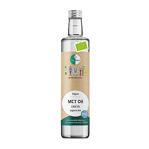 Go-Keto BIO MCT Öl 500ml - Premium MCT ÖL C8/C10 aus BIO Kokosöl, für die Keto Diät, idealer Keto Kaffee Creamer für Bulletproof Coffee oder Keto Shake, MCT Oil, vegan, non GMO von Go-Keto