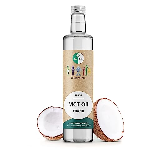 Go-Keto MCT Öl 500ml - MCT Keto ÖL C8/C10 aus Premium Kokosöl palmölfrei, perfekt für eine Keto Diät, MCT Oil als idealer Keto Kaffee Creamer für Bulletproof Coffee oder Keto Shake, vegan von Go-Keto
