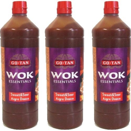 GoTan Asia-Sauce Sweet & Sour 3 x 1000ml (Süß-Sauer) Wok Essentials von Go Tan