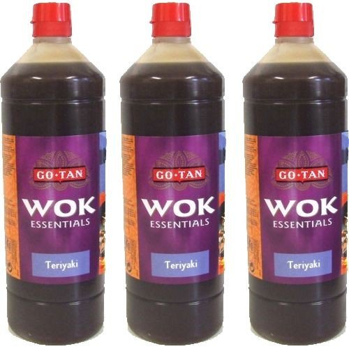 GoTan Asia-Sauce Teriyaki 3 x 1000ml (Soja-Ingwer-Honig) Wok Essentials von Go-Tan