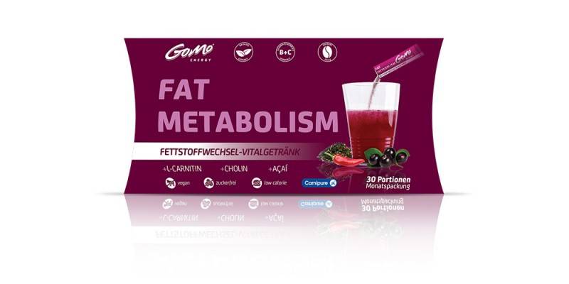 GoMo ENERGY Fatburner Stoffwechsel Vital-Getränk: zuckerfrei & kalorienarm, 100% natürliche Zutaten von GoMo ENERGY