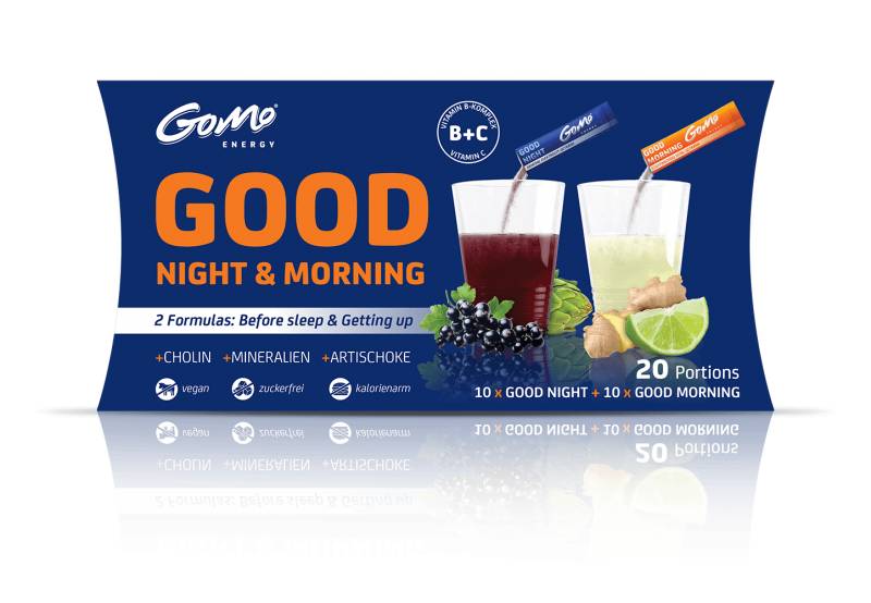 GoMo ENERGY Zuckerfreies Energie- und Regenerations-Getränk: Good Night & Morning, 100% natürliche Zutaten von GoMo ENERGY