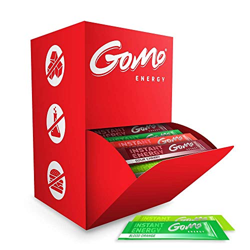 GoMo ENERGY® Sortenmix fruchtige Energie│ Getränkepulver Zuckerfrei│ Koffein + Vitamine + Mineralien + Pflanzenextrakte │ Stevia gessüsst für 250ml Getränk │ Mixed FRUITY BOOST 100 Einzelportionen von GoMo