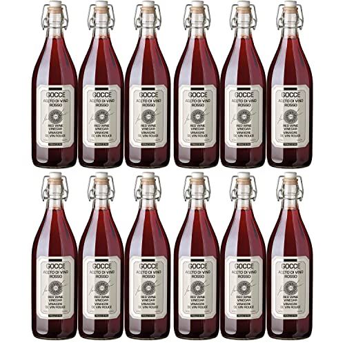 Gocce Aceto di Vino Rosso Rotweinessig I Visando Paket (12 x 1.0l) von Gocce