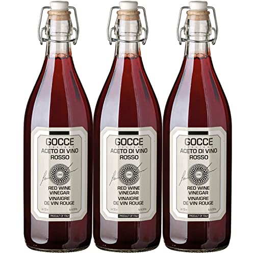 Gocce Aceto di Vino Rosso Rotweinessig I Visando Paket (3 x 1.0l) von Gocce