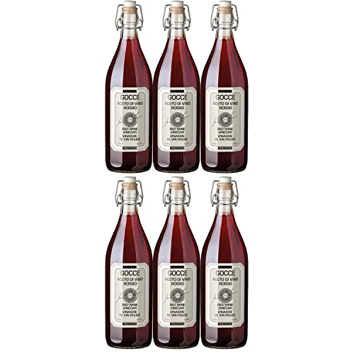 Gocce Aceto di Vino Rosso Rotweinessig I Visando Paket (6 x 1.0l) von Gocce