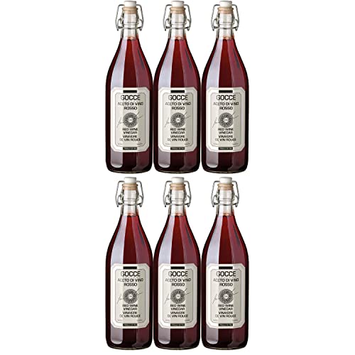 Gocce Aceto di Vino Rosso Rotweinessig I Visando Paket (6 x 1.0l) von Gocce